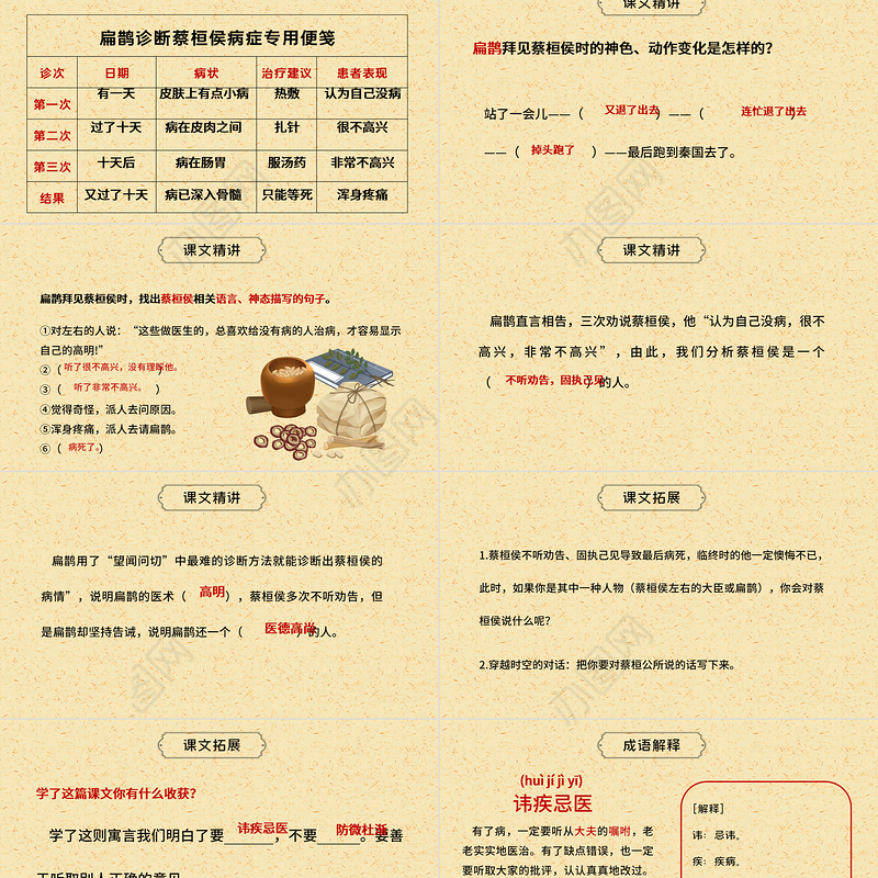 2022故事二则 扁鹊治病PPT第27课小学四年级语文上册部编人教版教学课件
