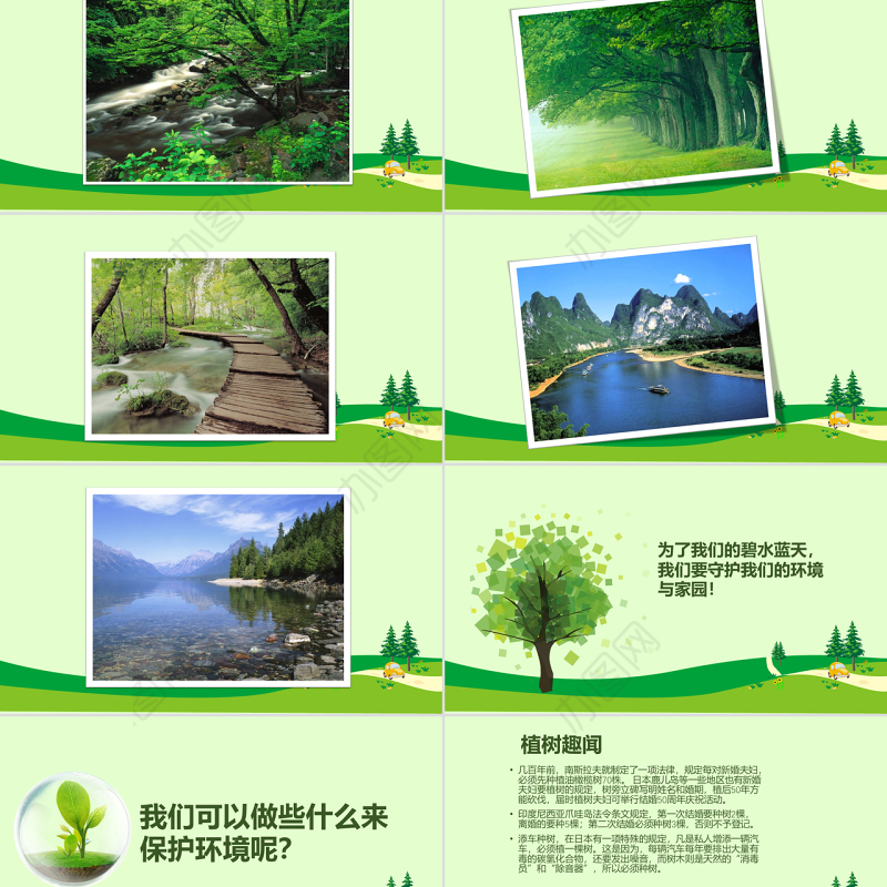 312植树节活动方案保护环境PPT含内容