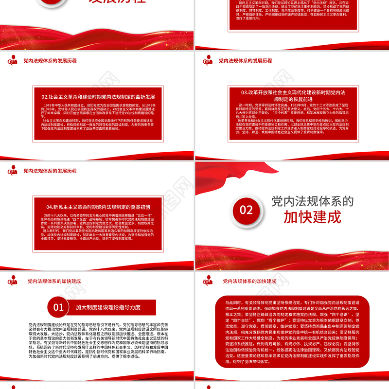 2021学习中国共产党党内法规体系PPT党建风党内法规进基层从严治党依规治党党课课件模板下载