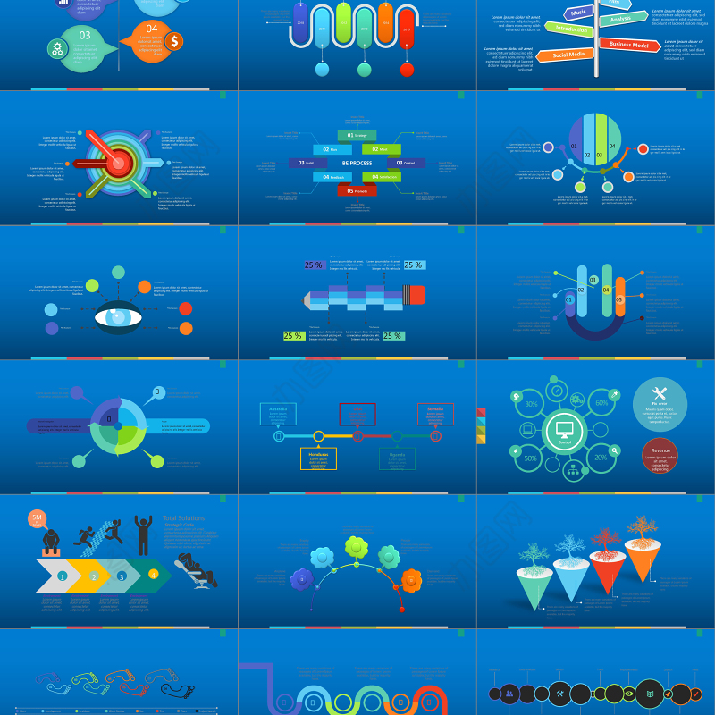 2019图表大全PPT模板