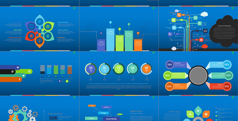 2019图表大全PPT模板