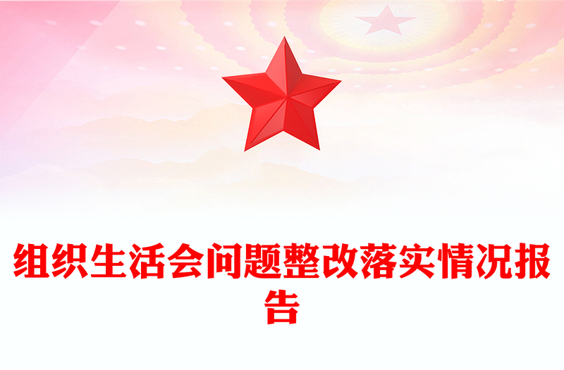 组织生活会问题整改落实情况报告