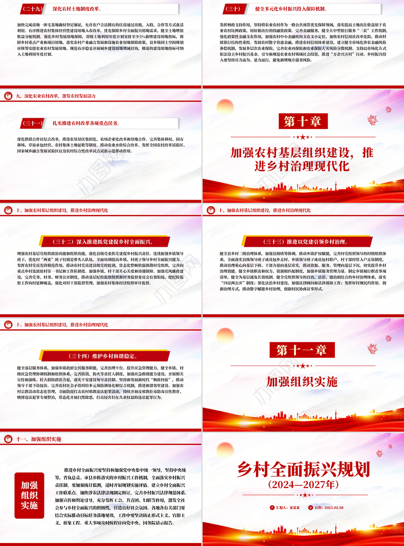 《乡村全面振兴规划（2024—2027年）》PPT精美简洁三农课件