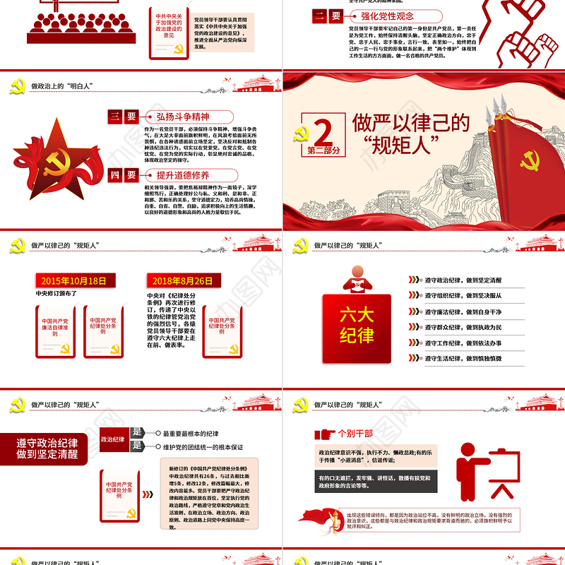 党员领导干部要争做四种人全面从严治党课ppt