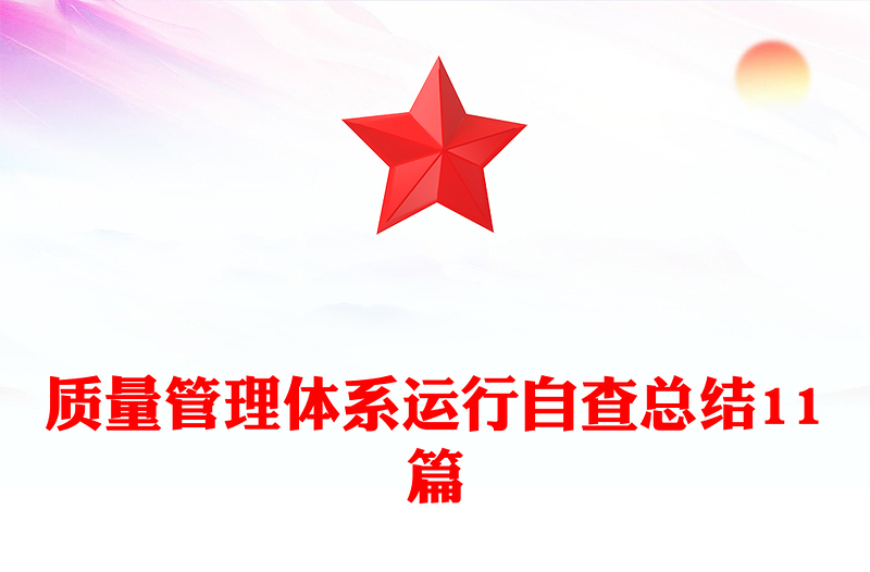 质量管理体系运行自查总结11篇
