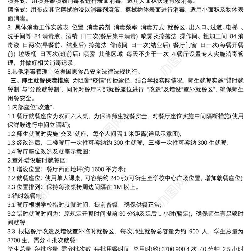 疫情防控期间师生就餐保障方案 疫情防控期间师生就餐保障方案疫情防控期间食堂就餐提示