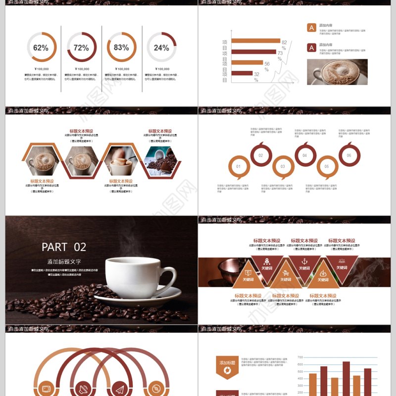 咖啡咖啡厅营销方案ppt模板