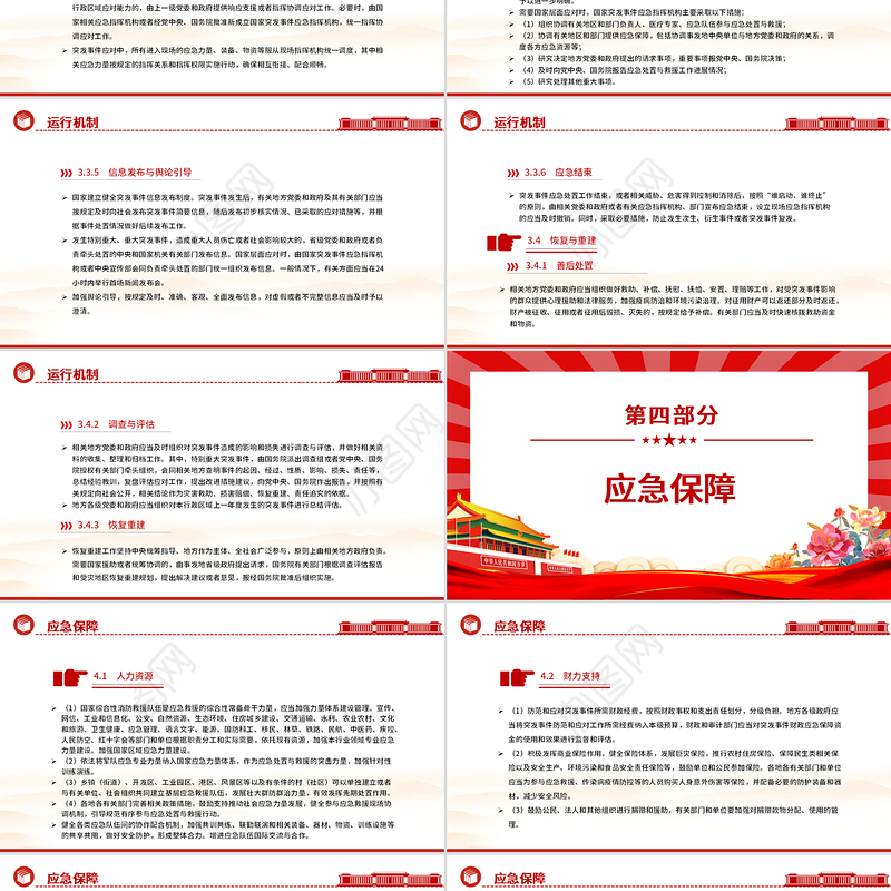 2025《国家突发事件总体应急预案》PPT简洁风防范化解重大安全风险课件下载