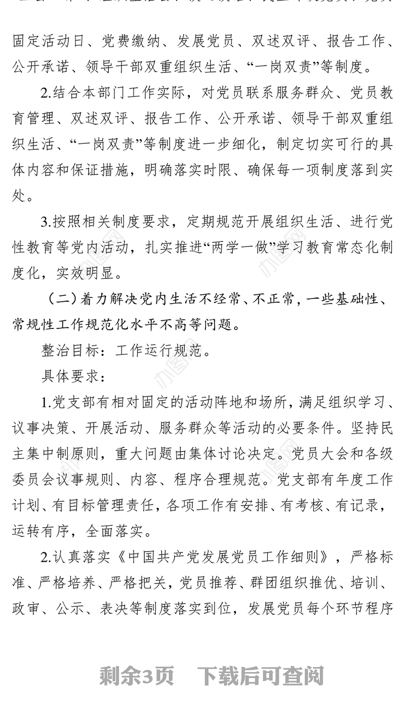 关于党建“灯下黑”问题排查方案