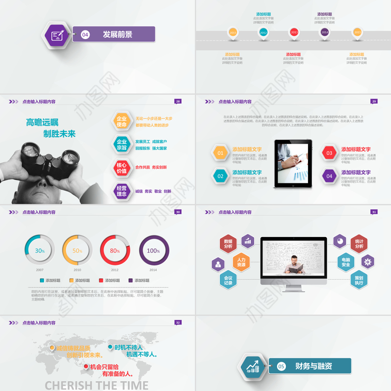 商业商务创业策划书计划书PPT模板