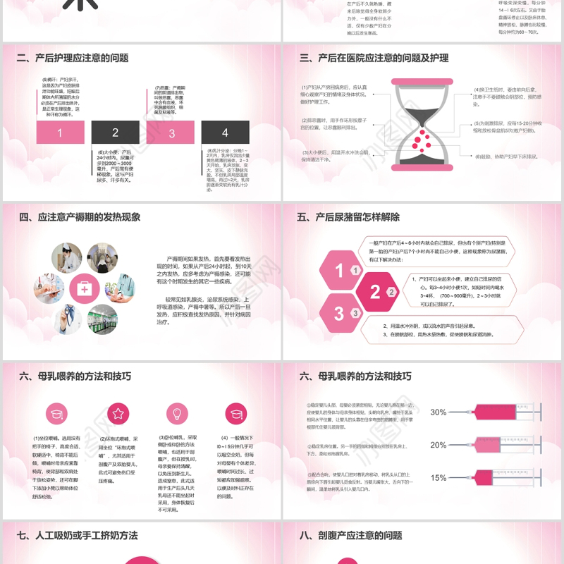 粉色简约清新20xx月嫂培训ppt
