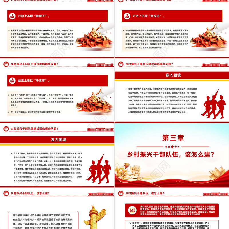 乡村振兴干部队伍PPT大气简洁新形势下农村基层干部该怎么选如何用课件