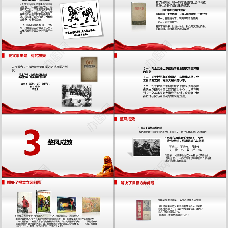 延安精神微党课PPT模板