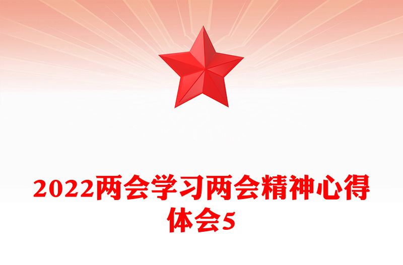 学习两会精神心得体会5