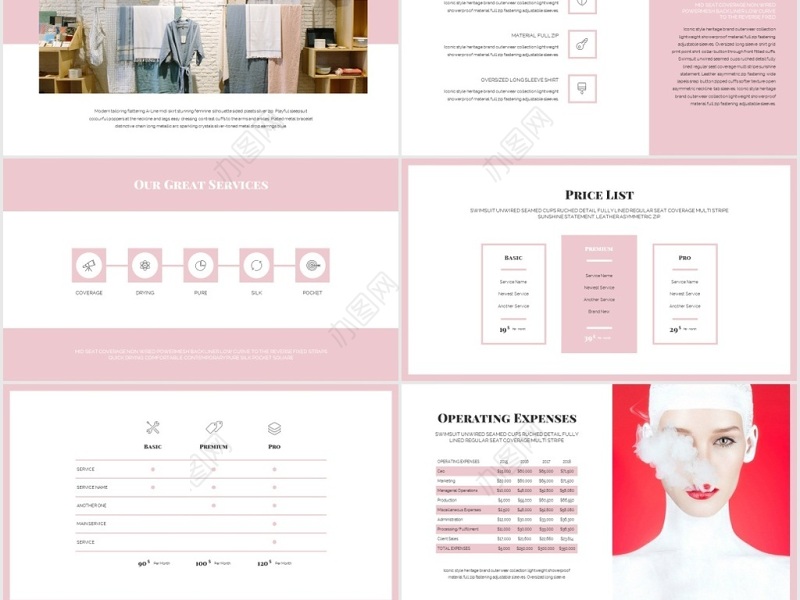 时尚风格奢侈时装潮流品牌宣传ppt模板