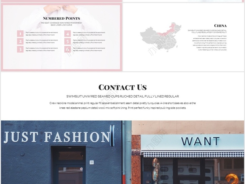 时尚风格奢侈时装潮流品牌宣传ppt模板