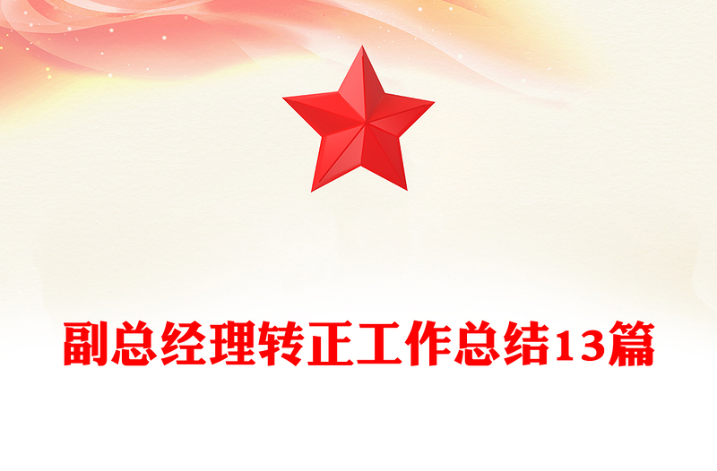 副总经理转正工作总结13篇