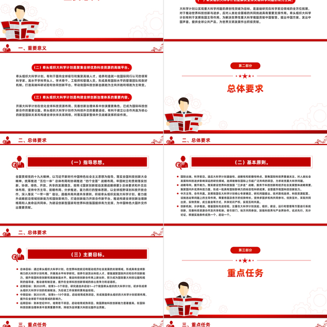 大气精美关于积极牵头组织国际大科学计划和大科学工程方案PPT下载