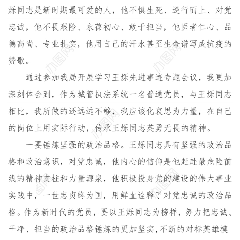 王烁党课Word文档