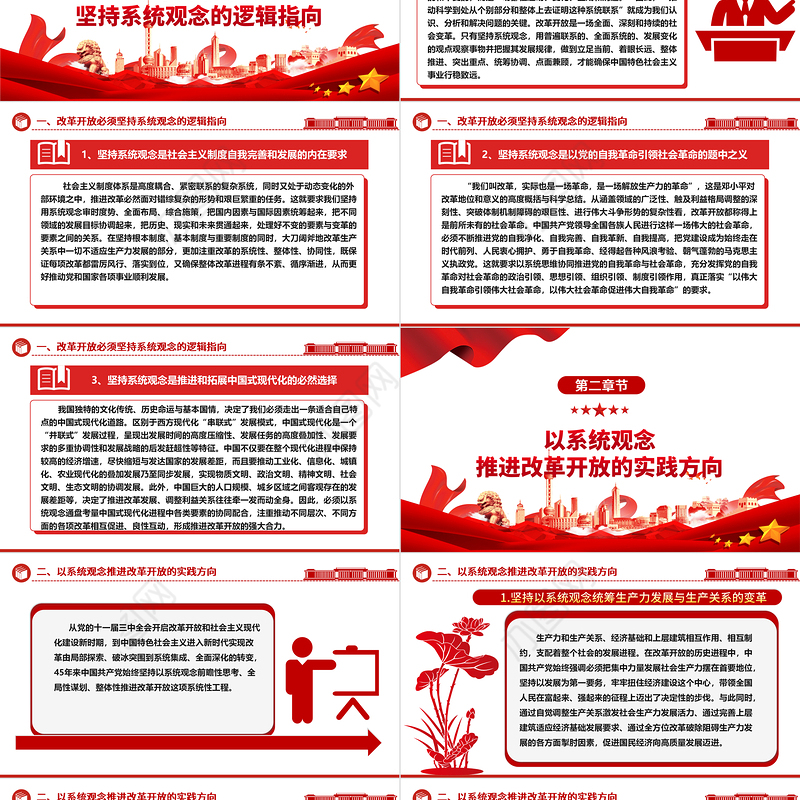 系统性探究改革开放以来的方法论意蕴ppt党建风推进新时代改革开放党课模板