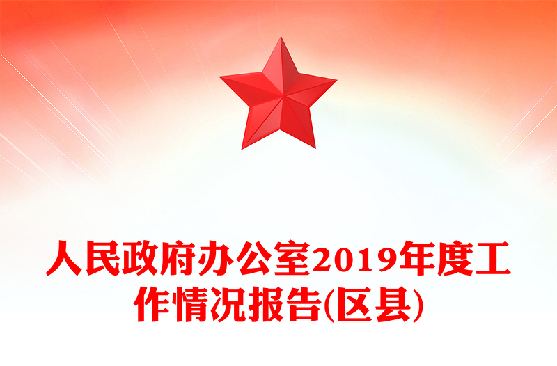 人民政府办公室2019年度工作情况报告(区县)