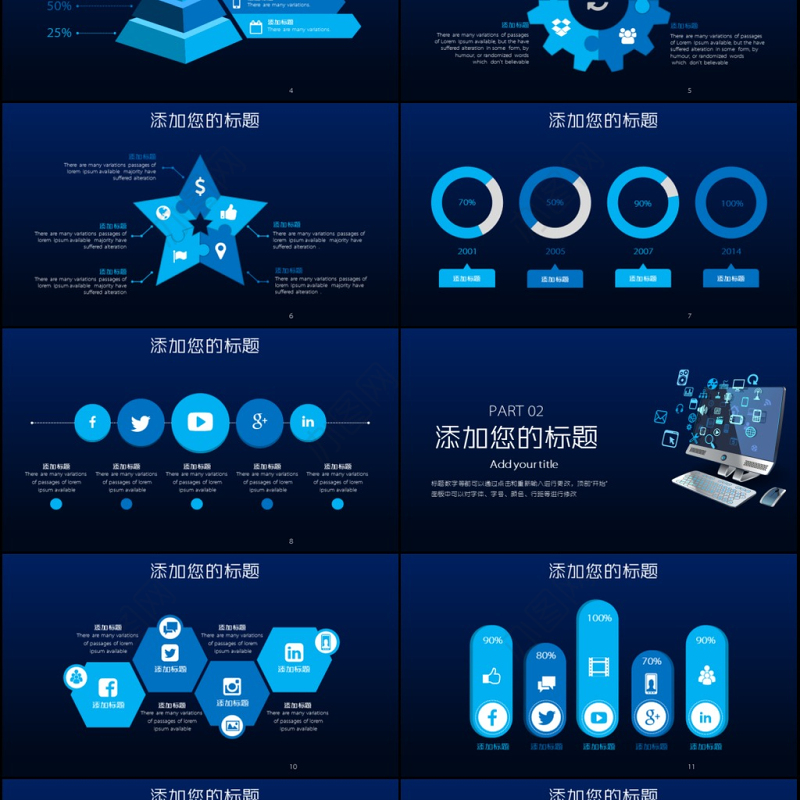 云计算互联网商务智能科技大数据PPT