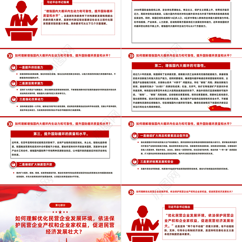 2023大会报告辅导百问（第22—29问）关于中国式现代化PPT大气精美风党员干部学习教育专题党课课件模板
