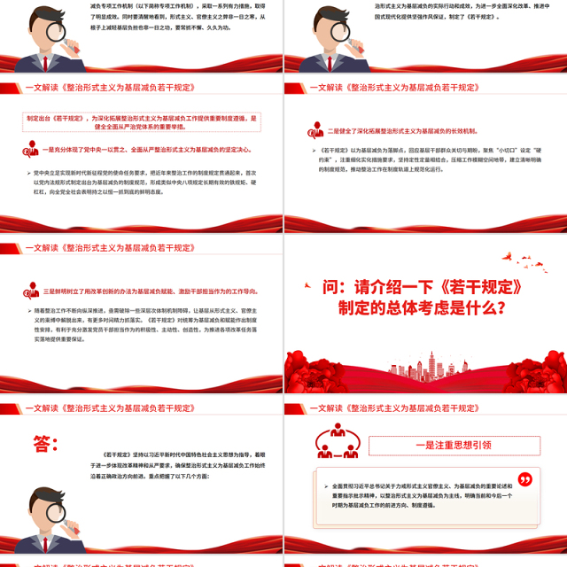 解读《整治形式主义为基层减负若干规定》PPT课件下载