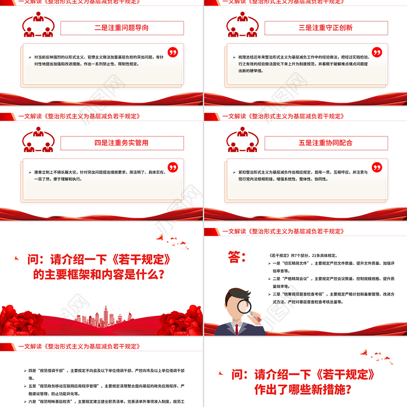 解读《整治形式主义为基层减负若干规定》PPT课件下载