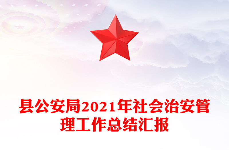县公安局2021年社会治安管理工作总结汇报