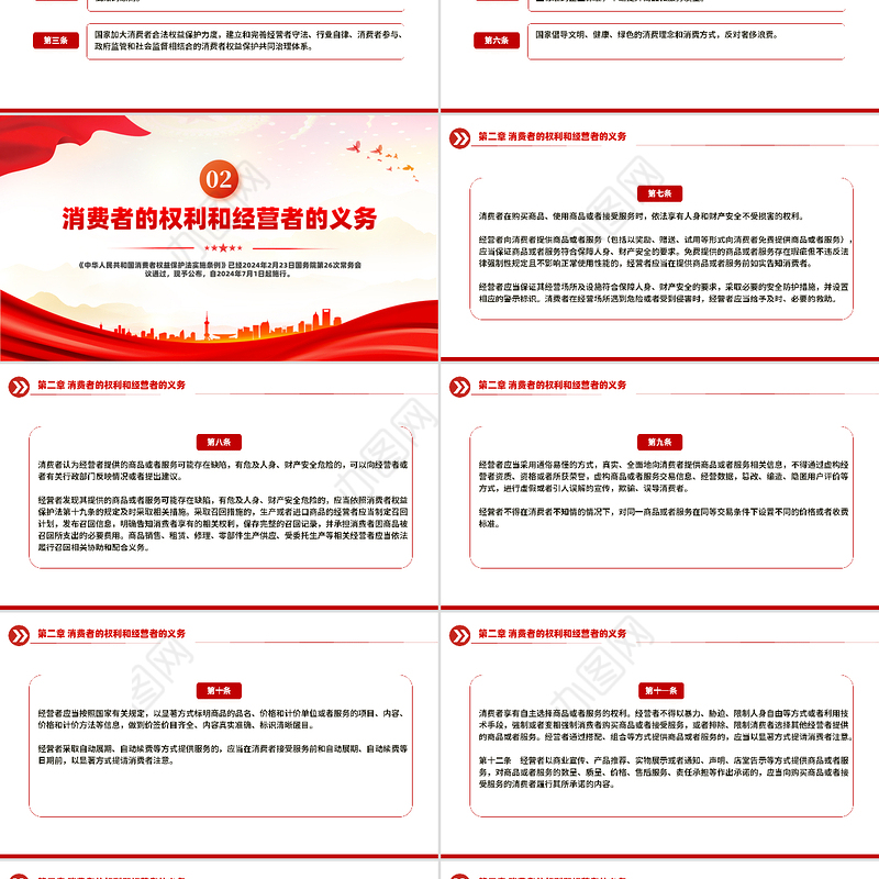 消费者权益保护法实施条例PPT简洁大气法律法规专题课件