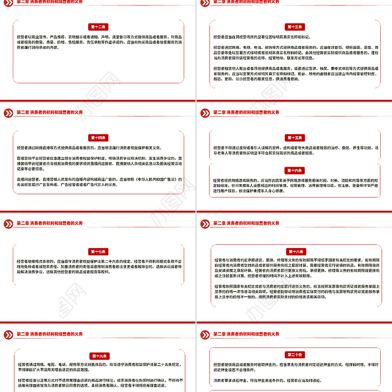 消费者权益保护法实施条例PPT简洁大气法律法规专题课件