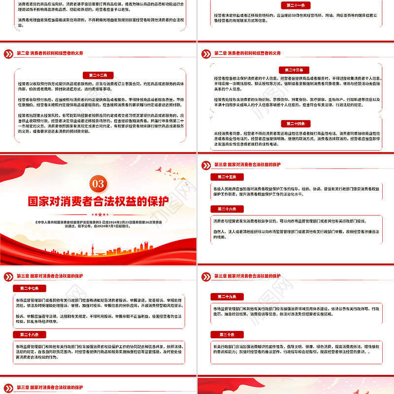 消费者权益保护法实施条例PPT简洁大气法律法规专题课件