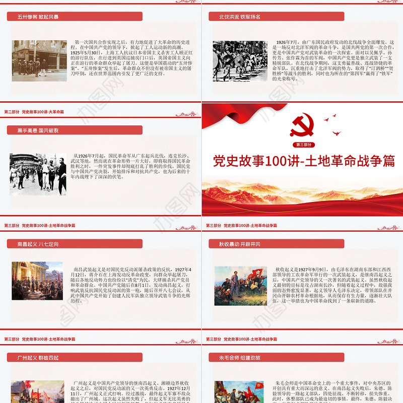 1921-2021党史故事100讲建党100周年七一建党节党史小故事专题党课ppt