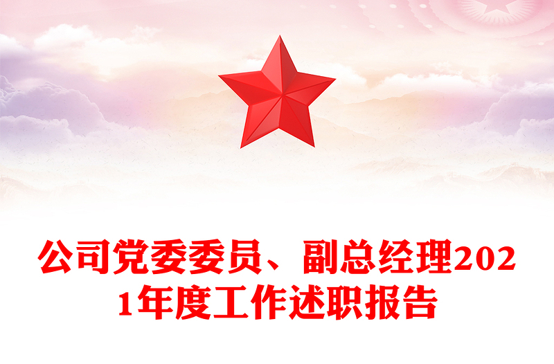公司党委委员、副总经理2021年度工作述职报告