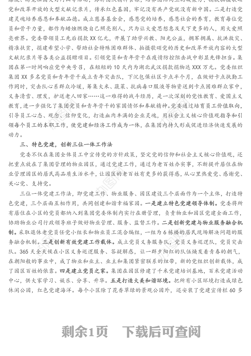 党企深度融合促进经济快速发展--民营投资集团党建工作总结