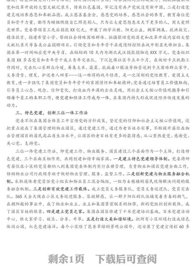 党企深度融合促进经济快速发展--民营投资集团党建工作总结