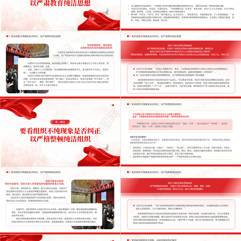 2023检验干部队伍教育整顿成效的三个维度PPT大气精美风党员干部学习教育专题党课课件