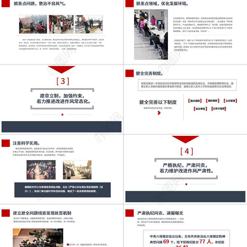 2020年中国风纠正“四风”成效汇报与经验交流材料PPT