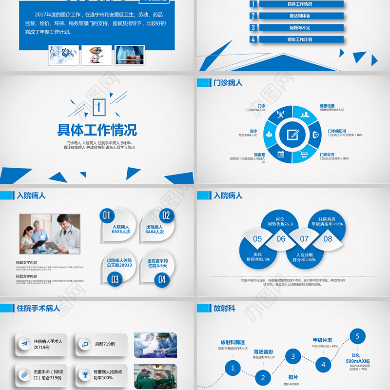 医院护理医生医学医疗年终工作总结PPT