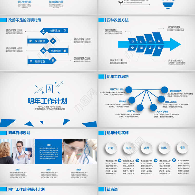 医院护理医生医学医疗年终工作总结PPT