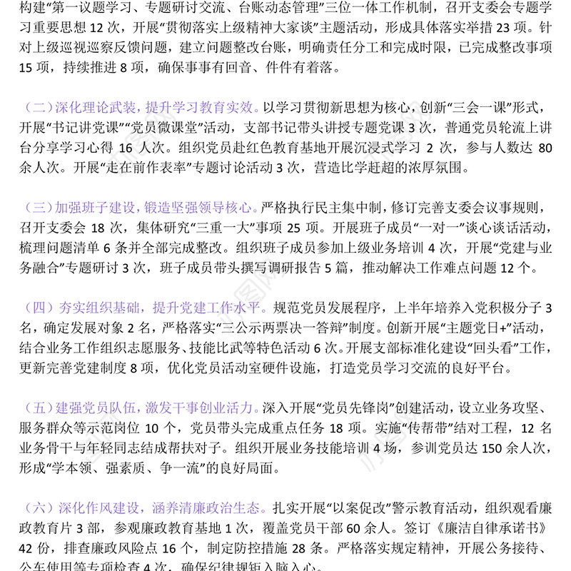 精美大气党支部2025年上半年党建工作总结PPT模板下载(讲稿)