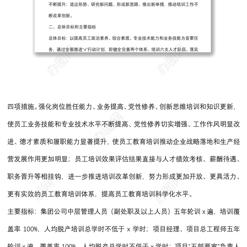 国有企业人才培训方案