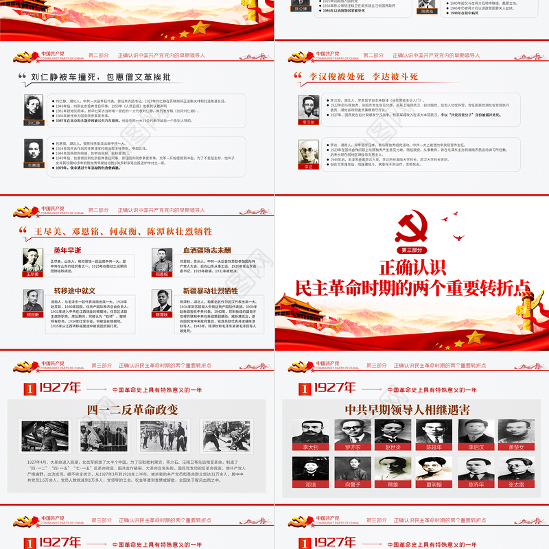 百年历史的脉络和线索建党100周年七一建党节专题党课PPT