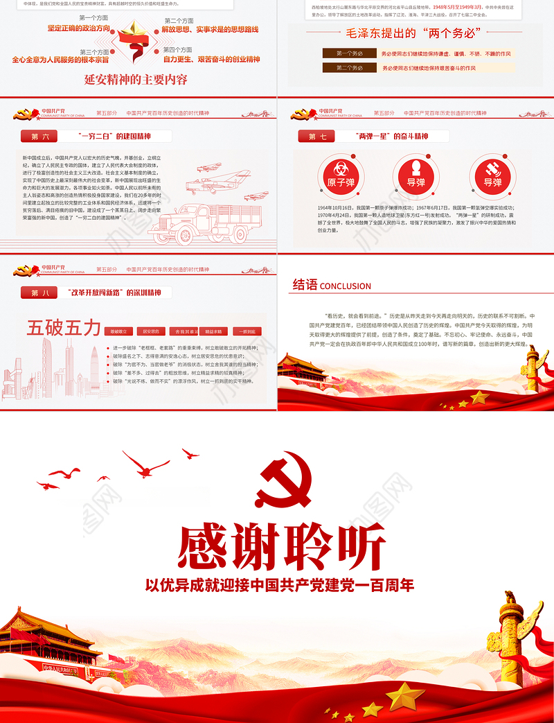 百年历史的脉络和线索建党100周年七一建党节专题党课PPT