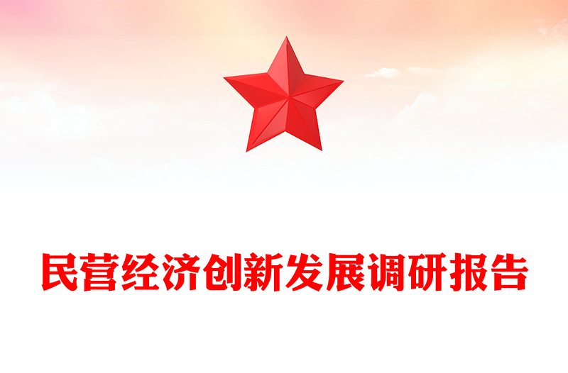 民营经济创新发展调研报告
