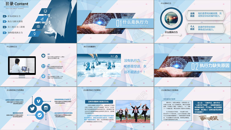 企业员工执行力培训PPT模板