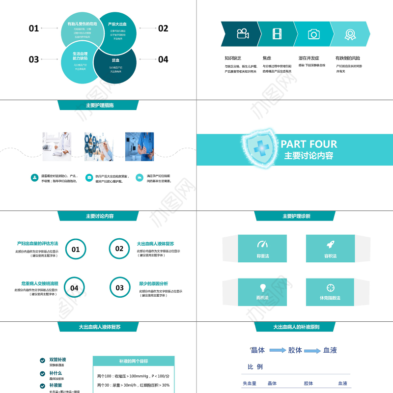 绿色简约医院病例讨论医务人员医生护士培训课件PPT模板