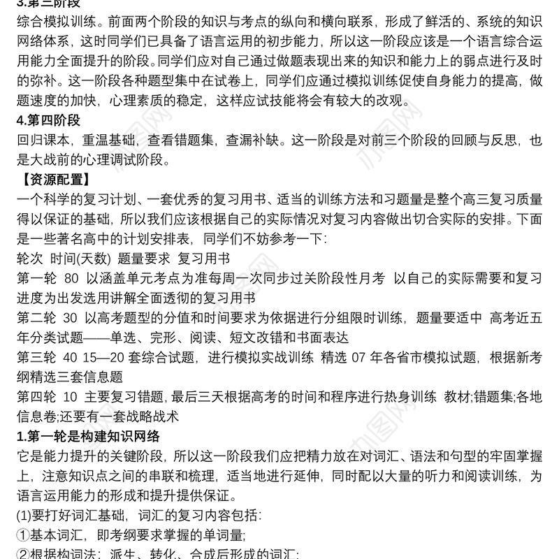 高三年级组备考计划 高三年级高考备考计划