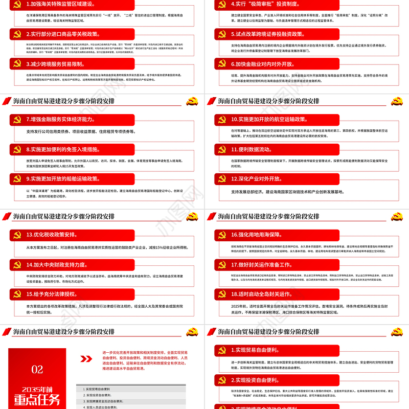 地域党课之全面学习解读海南自由贸易港建设总体方案海南党课PPT模板